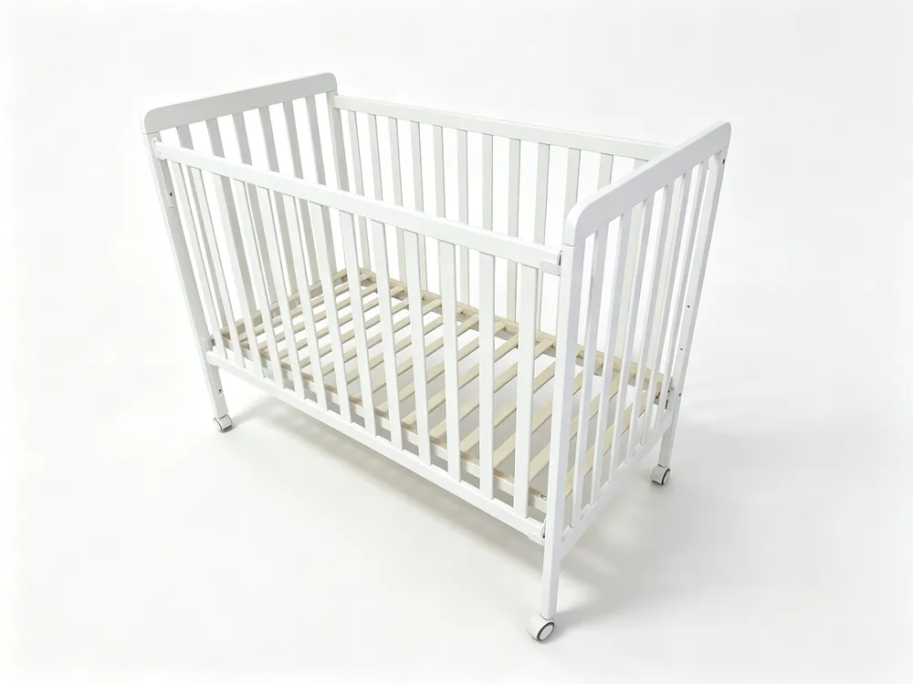 W25005 baby cot — corner and finish detail