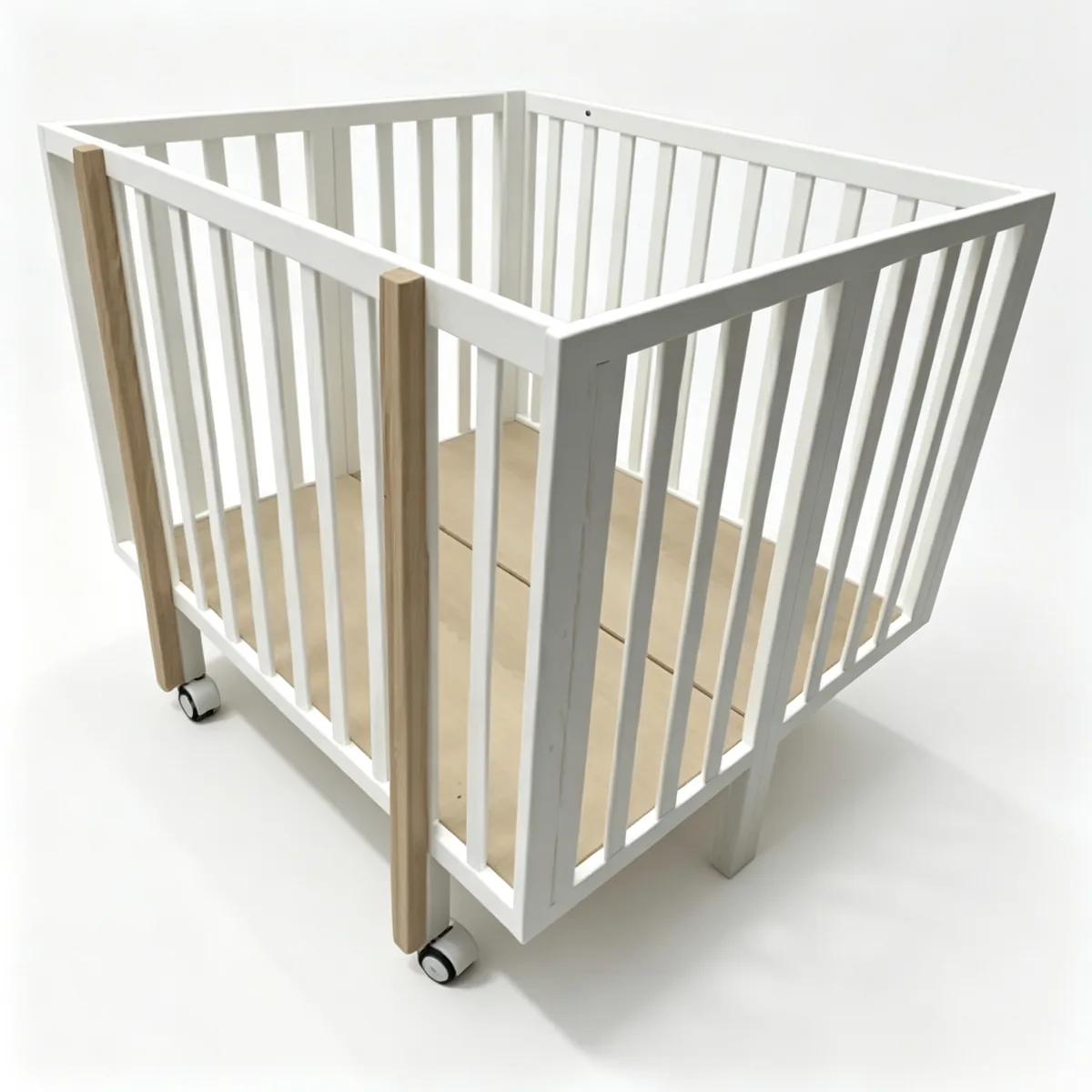W25015 - Baby Cot W25015 baby cot — corner and finish detail